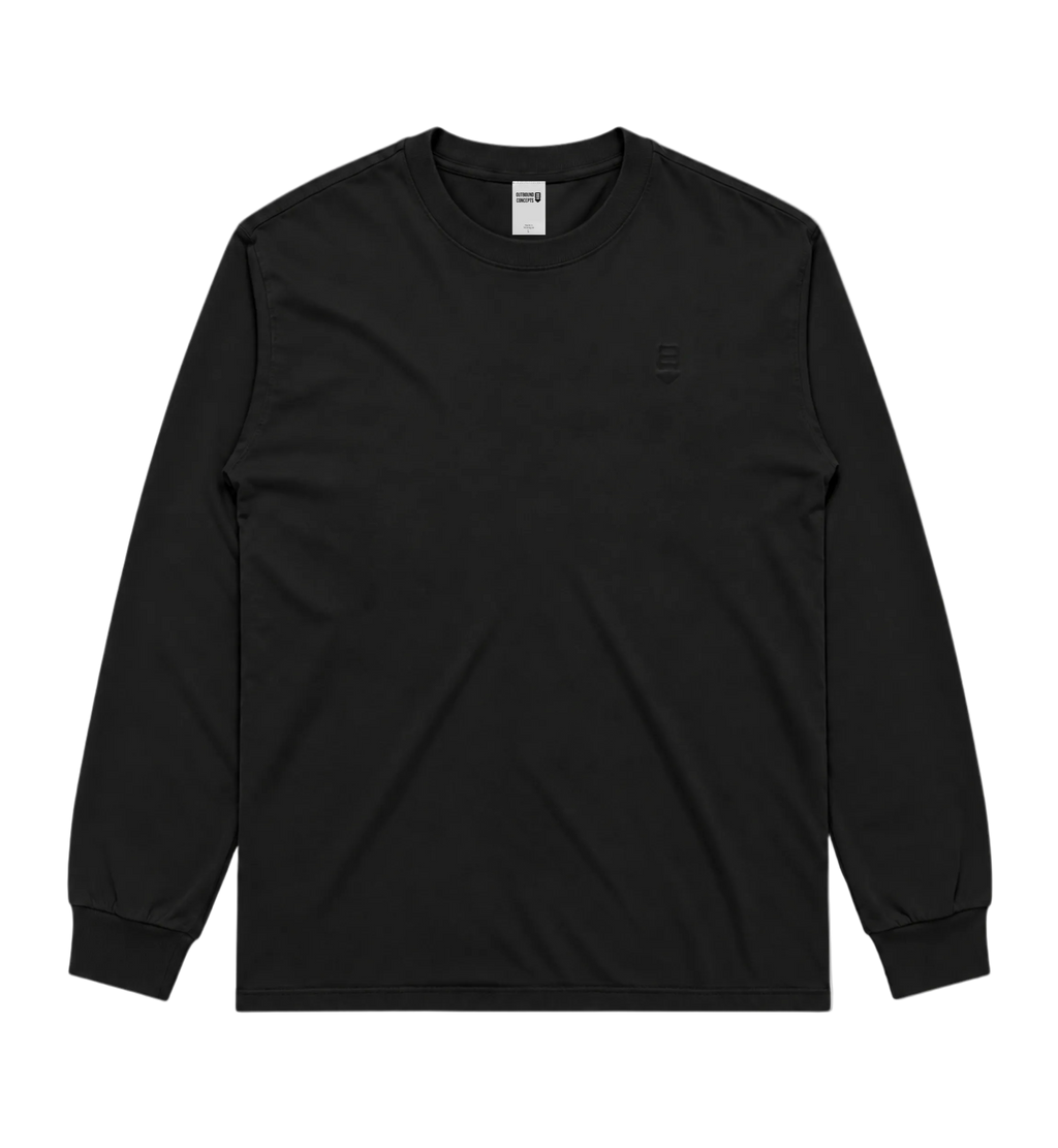 Heavy Faded Long Sleeve - Black